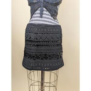 Prada Spring 2005 black sequin skirt